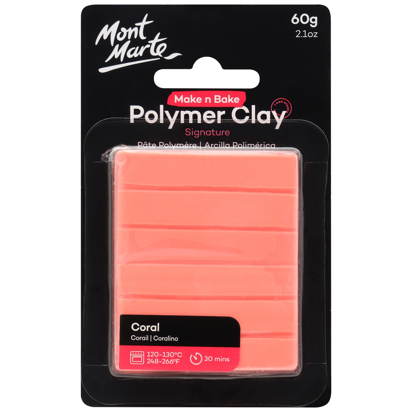 Make n Bake Polymer Clay 60g - Coral image 0