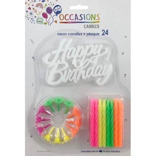 CANDLE NEON 24 & HB PLAQUE image 0