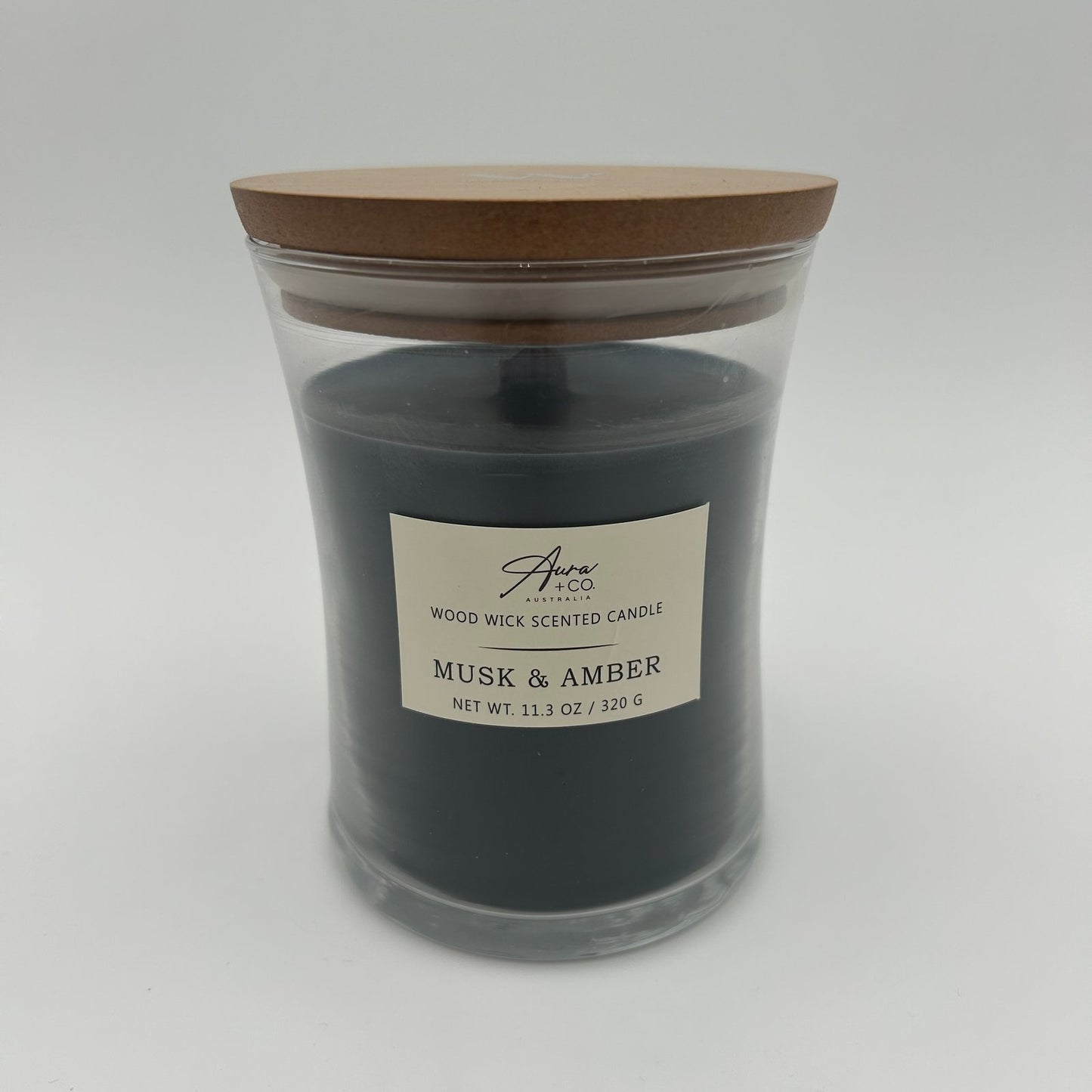 Glass Soy Candle 320g - MUSK & AMBER