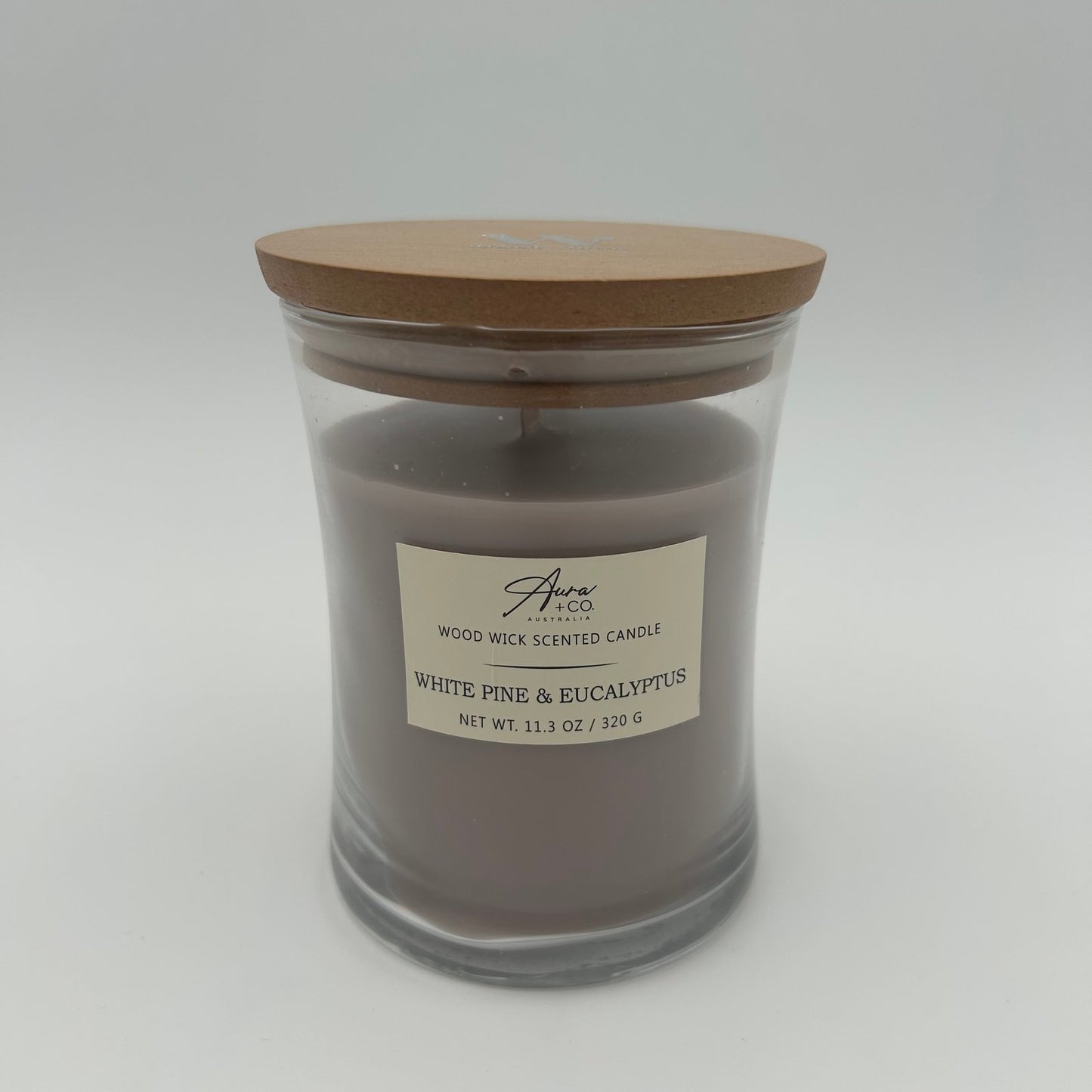 Glass Soy Candle 320g - WHITE PINE & EUCALYPTUS