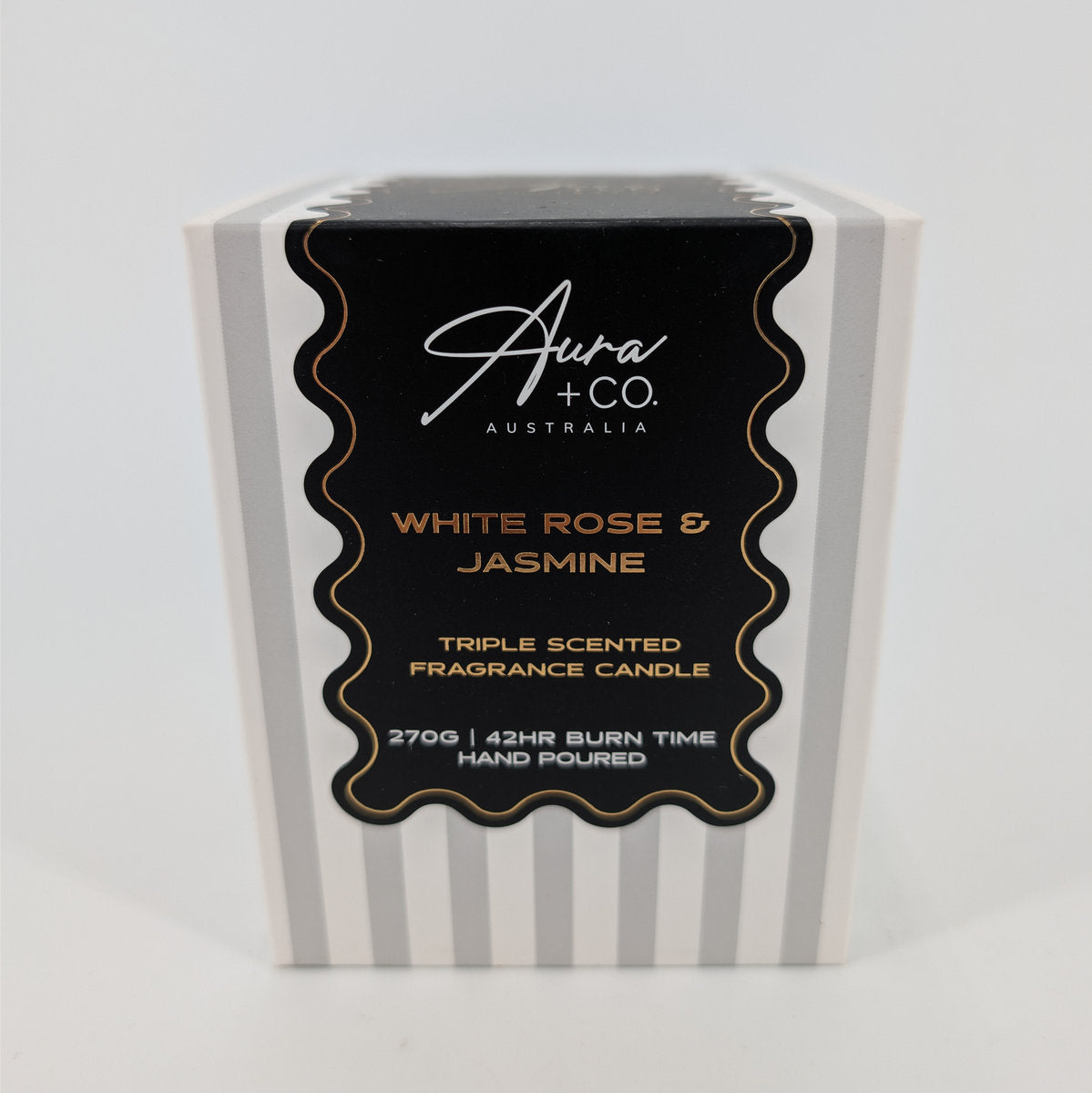 270G Signature Glass Lid Candle - White Rose & Jasmine