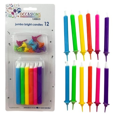 CANDLE JUMBO BRIGHTS WITH HOLDERS image 0