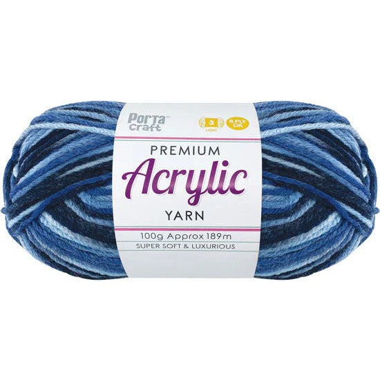 Acrylic Yarn 100g 189m 8ply - Sapphire