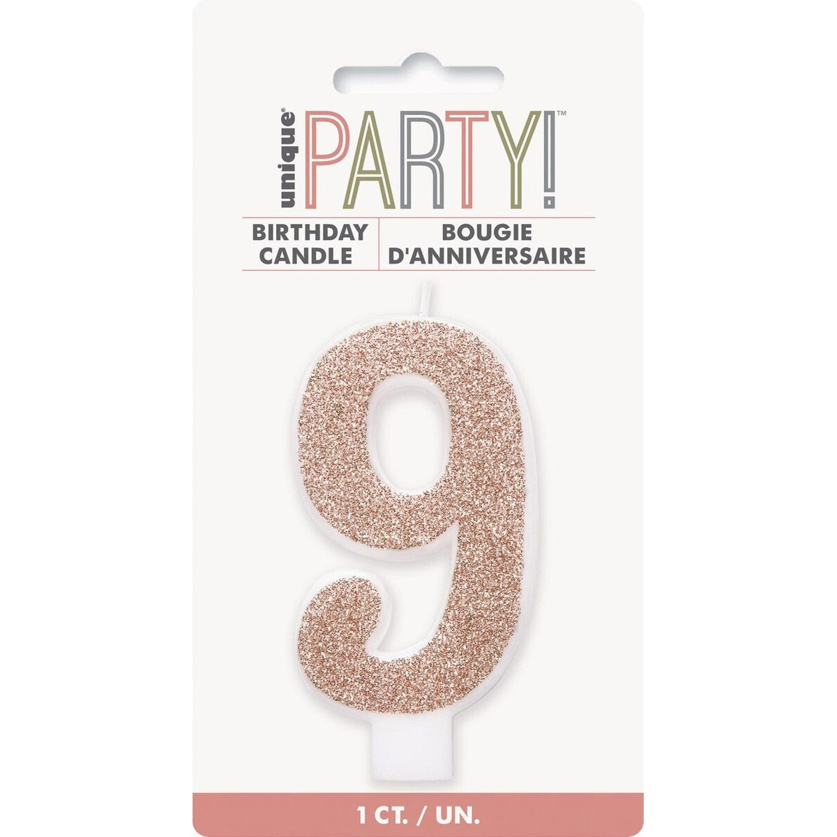 NUMERAL CANDLE 9 - ROSEGOLD image 0