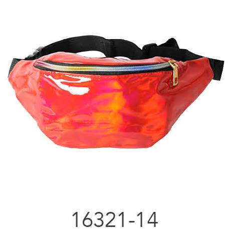 Iridescent Fanny Pack Bum Bag (Red) image 0