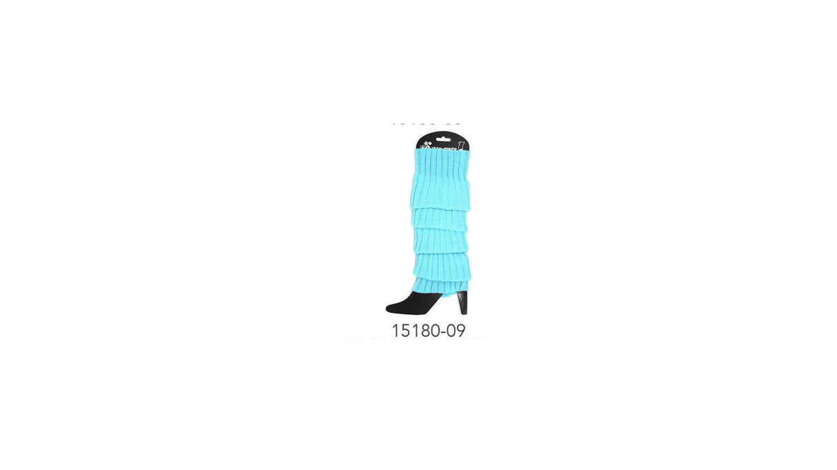 Plain Leg Warmer (Chunky Knit) (Light Blue)