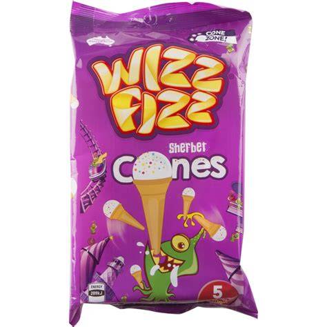 Wizz Fizz Sherbet Cones 5pk 70g