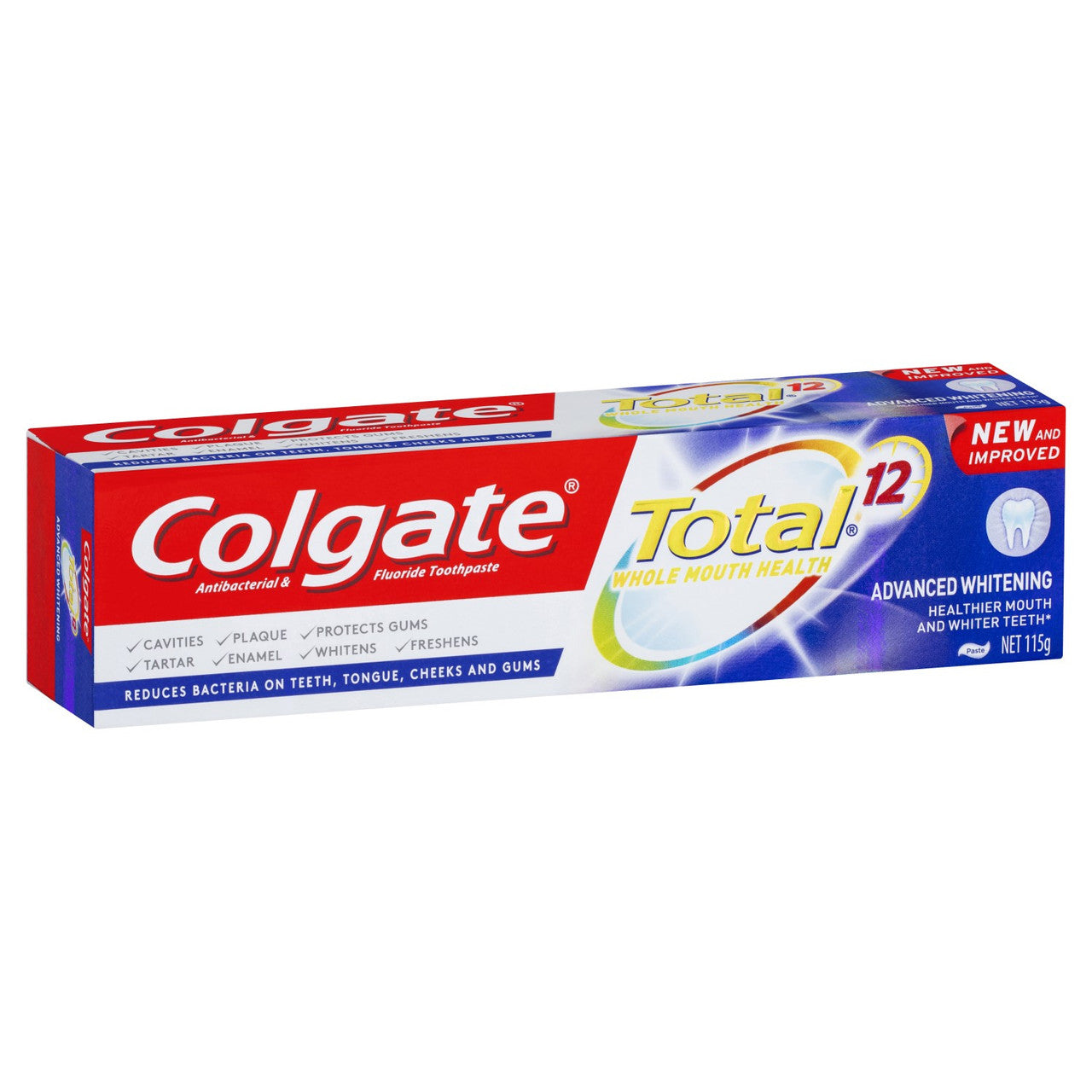 COLGATE 115g TOOTHPASTE TOTAL 12 ADVANCED WHITENING GEL