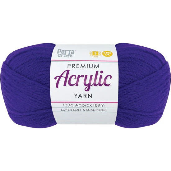 Acrylic Yarn 100g 189m 8ply - Purple Surprise