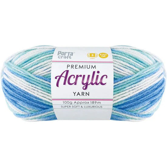 Acrylic Yarn 100g 189m 8ply - Sea Shimmer