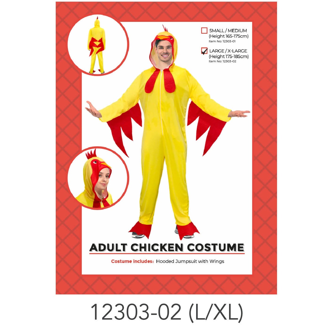 Adult Chicken Costume L/XL
