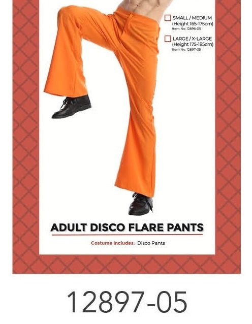 Adult Disco Pants (L/XL) Orange