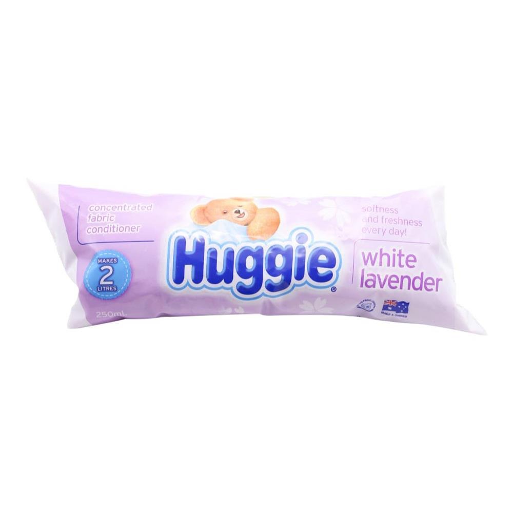 HUGGIE 250mL CONCENTRATED FABRIC CONDITIONER WHITE LAVENDER