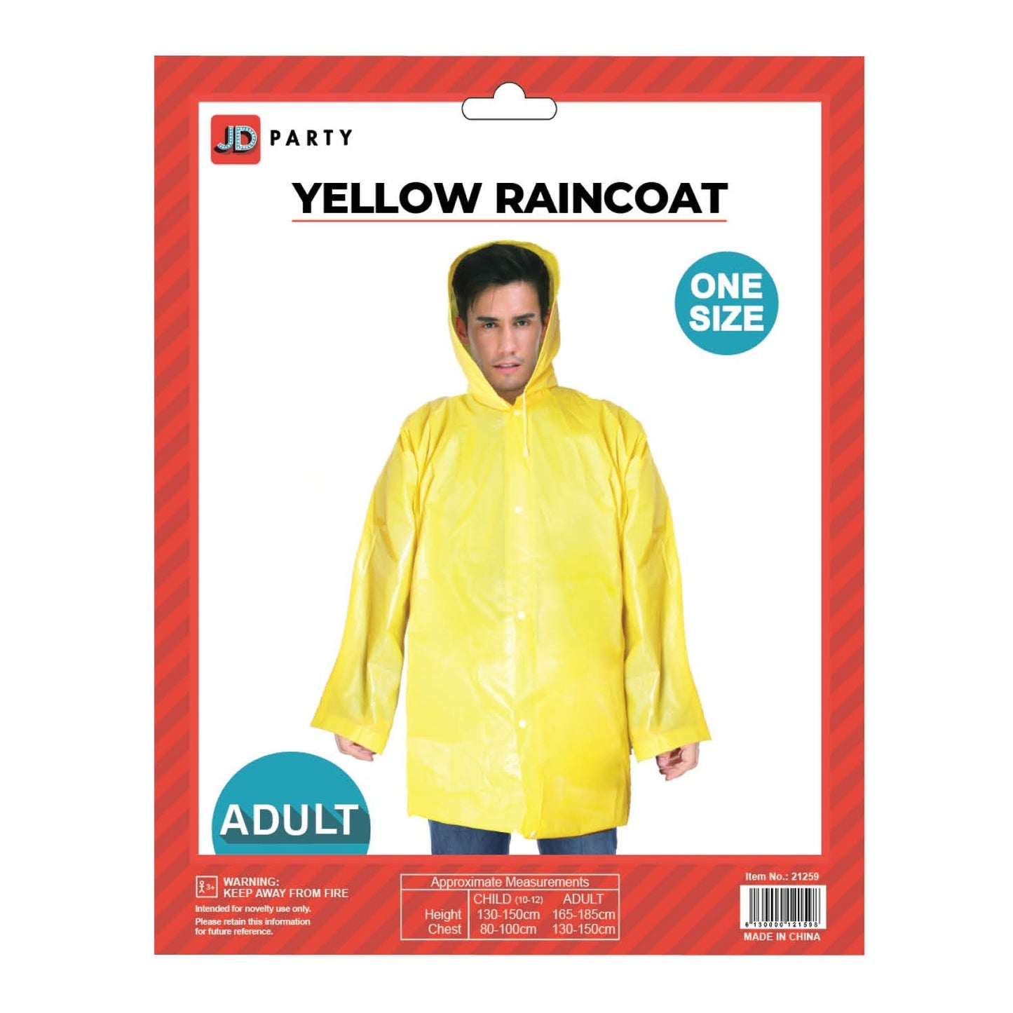 Adult Yellow Raincoat Costume image 0