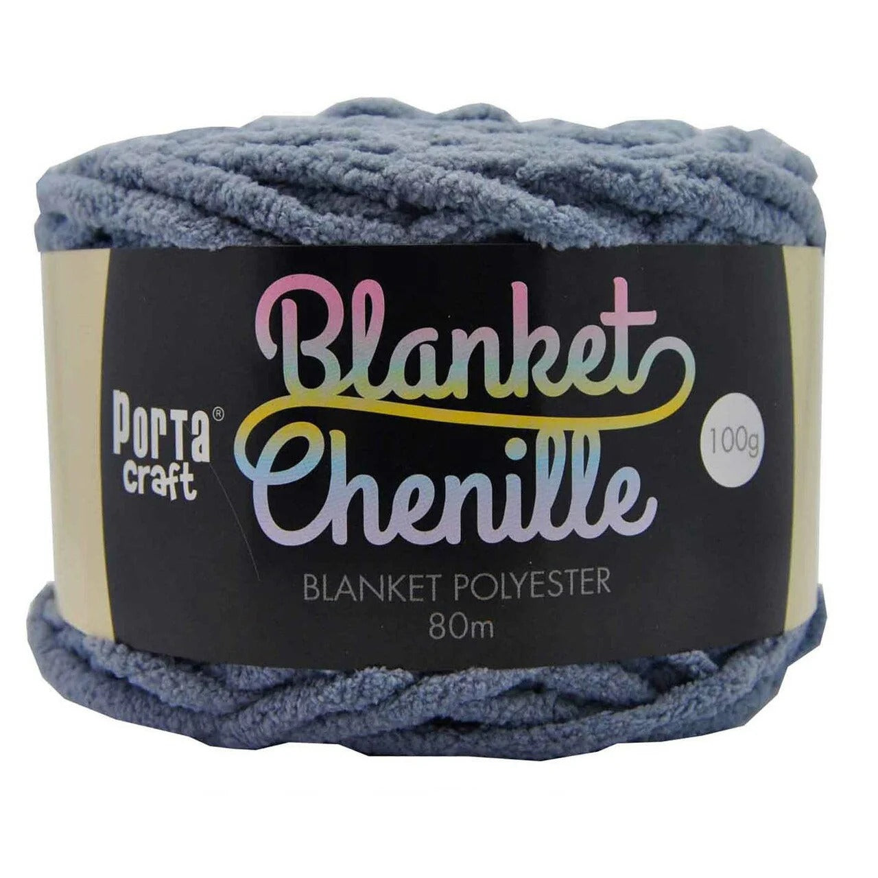 Chenille Blanket Yarn 100g 80m Solid Stone