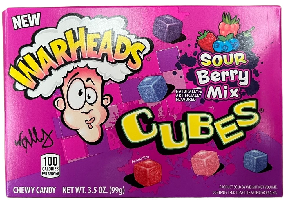 Warheads Theater Box Cubes Sour Berry Mix 35oz