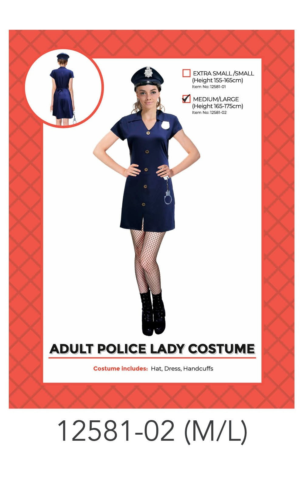 Adult Police Lady Costume (M/L) image 0