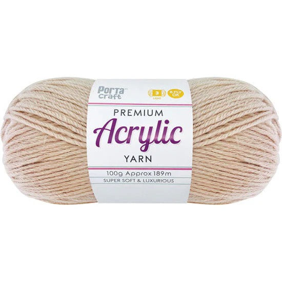 Acrylic Yarn 100g 189m 8ply - Hazelnut