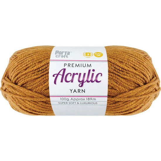 Acrylic Yarn 100g 189m 8ply - Teddy Bear