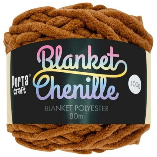 Chenille Blanket Yarn 100g 80m Solid Teddy Bear