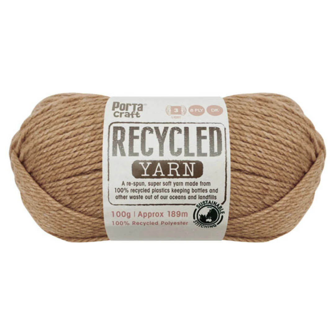 Recycled Yarn 100g 189m 8ply Mustard Melange