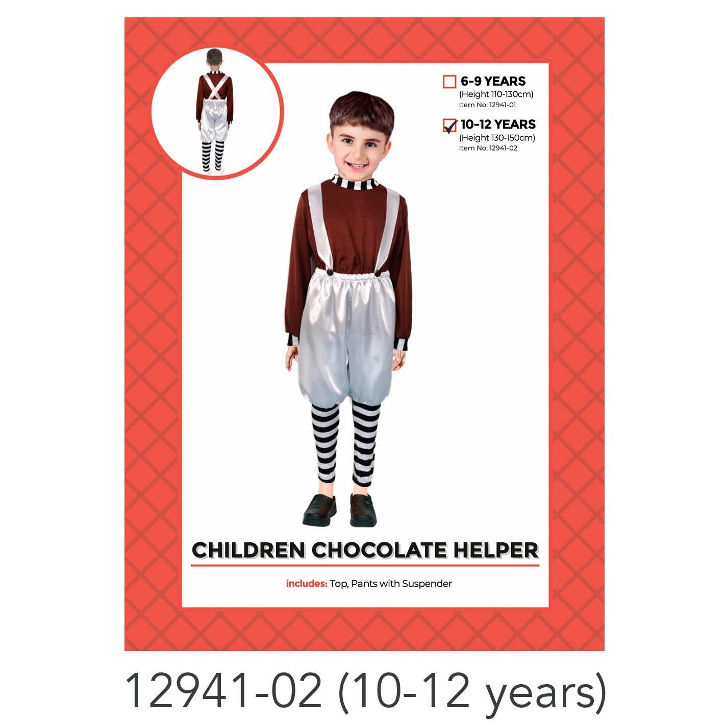 Child Chocolate Helper Boy 10-12 was 91682-02 image 0