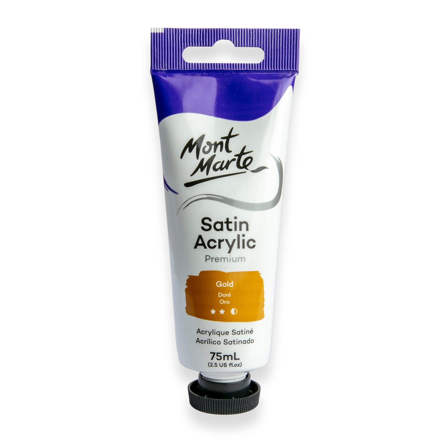 Satin Acrylic 75ml - Gold image 0