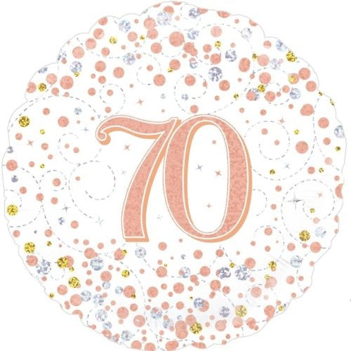 Foil Balloon 45cm Sparkling Fizz Rose Gold #70