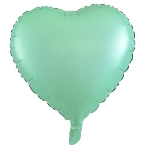 Foil Balloon 45cm Decrotexheart Matt Mint
