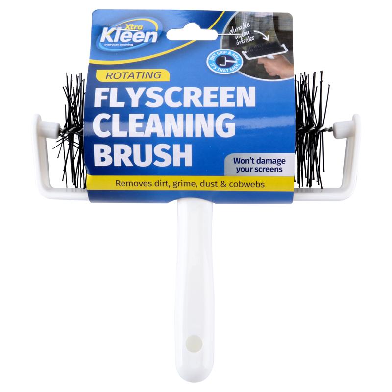 Fly Screen Cleaning Brush With Handle - 360 Degree Rotating Head - Head size (13cm x 5cm)