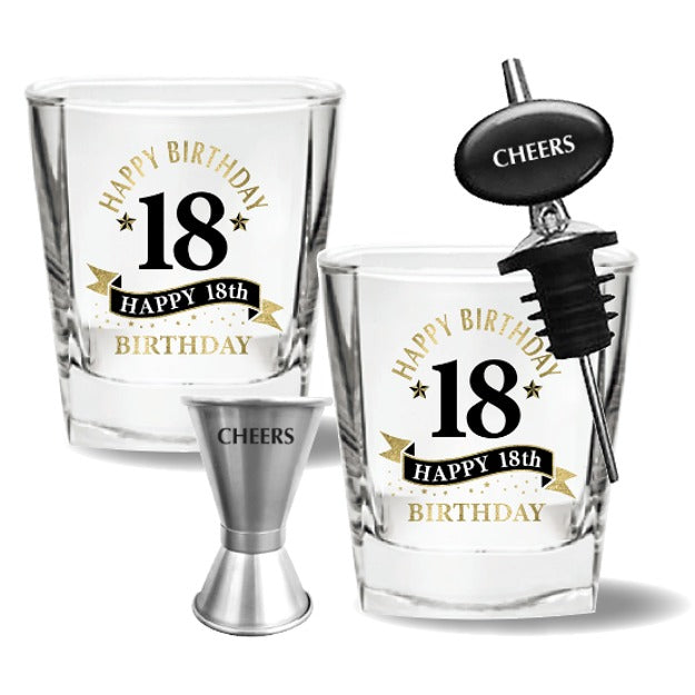 18TH SPIRIT GLASS 4 PIECE GIFT SET image 0