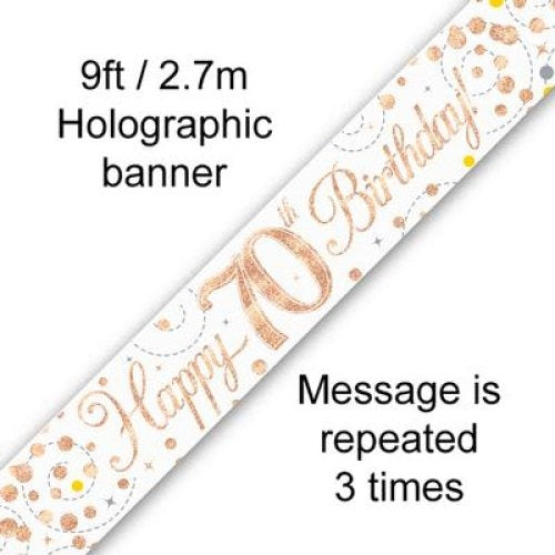 Sparkling Fizz Rose Gold Banner 2.7m #70 image 0