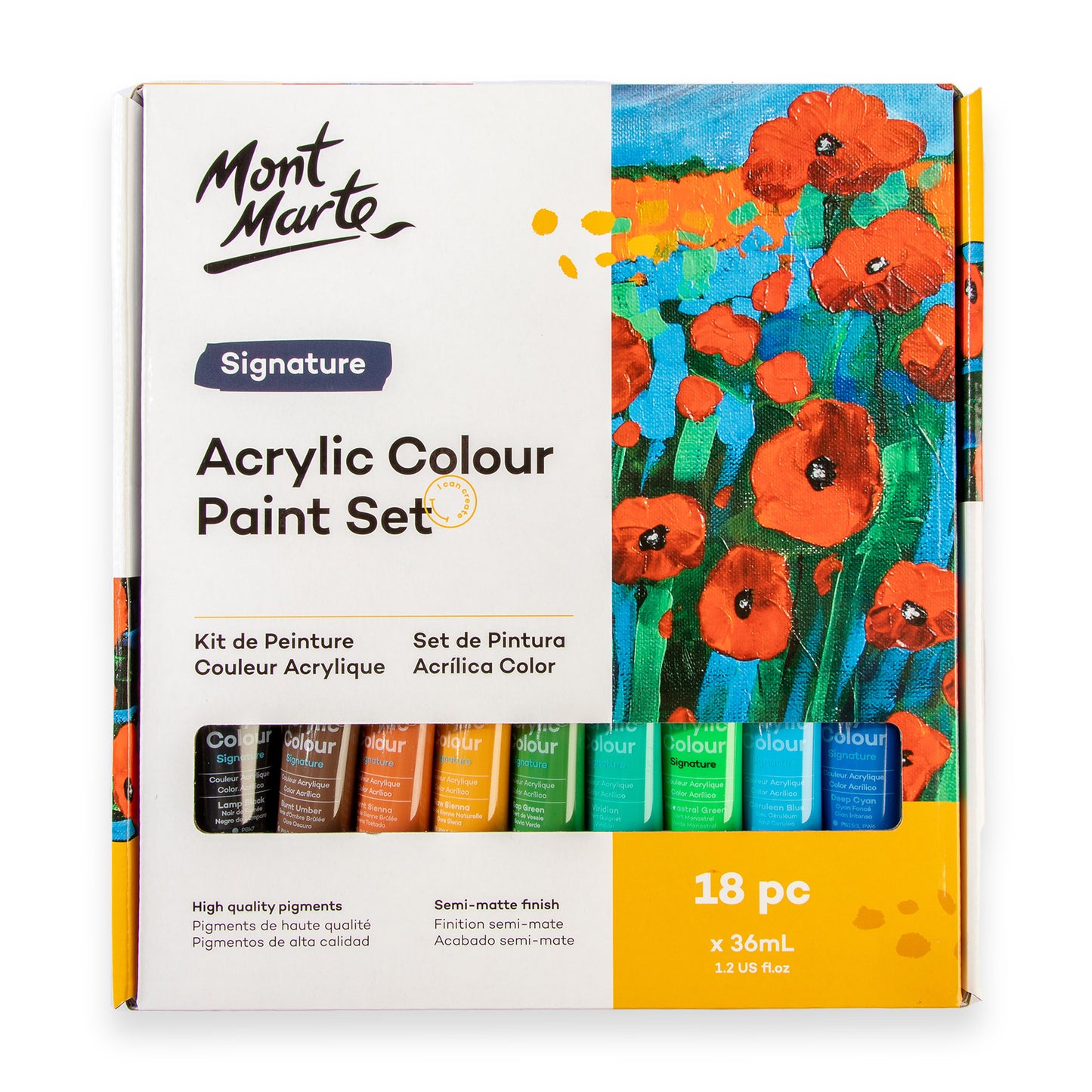 Acrylic Colour Paint Set 18pc x 36ml image 0