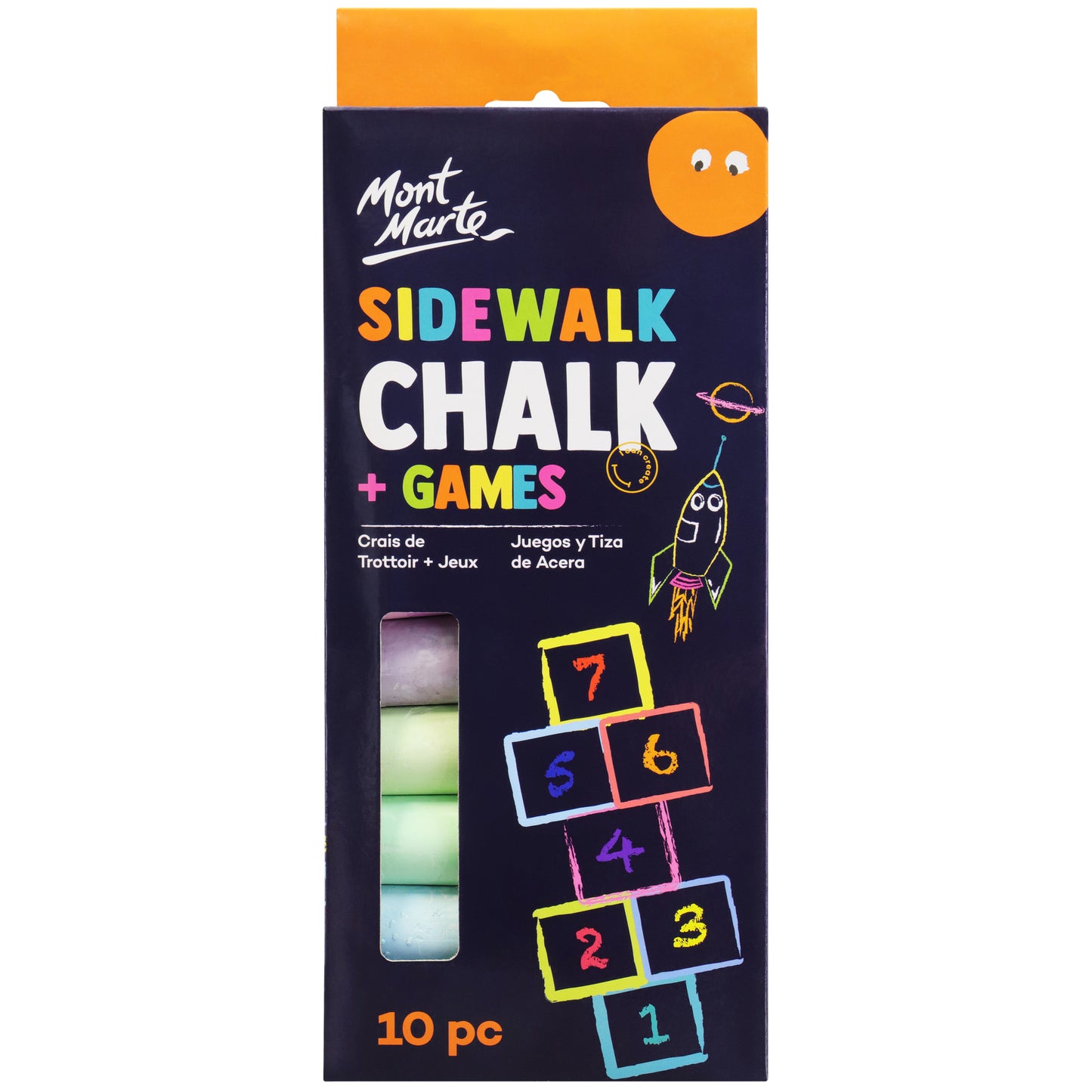 Sidewalk Chalk and Games 10pc image 0