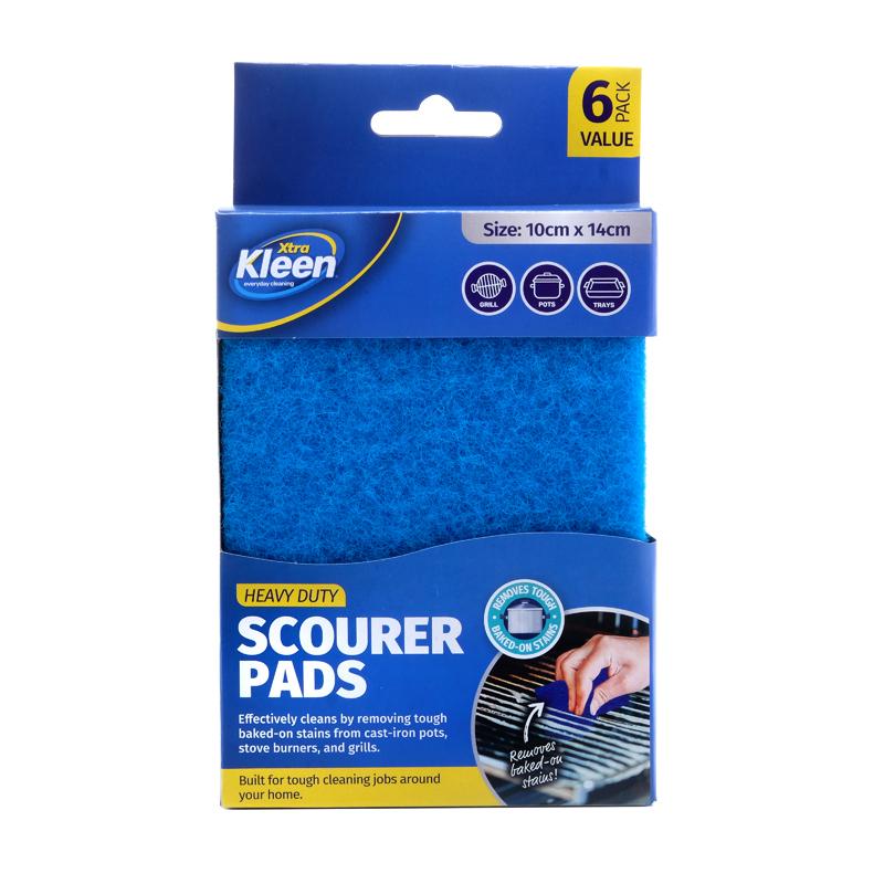 Scourers Value Pack Heavy Duty 6pk 14cm x 10cm x 0.5cm - Blue
