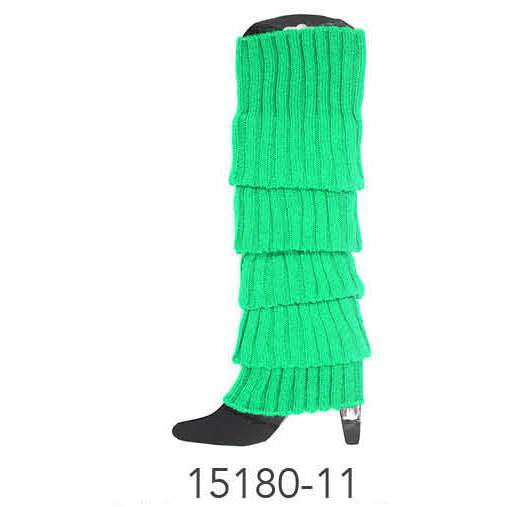 Plain Leg Warmer (Chunky Knit) (Dark Green) image 0
