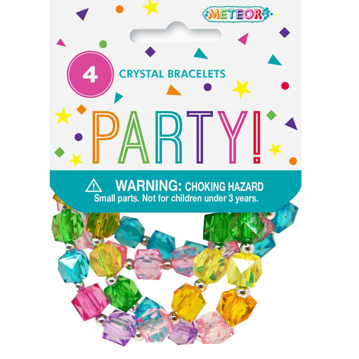 4 CRYSTAL BEAD BRACELETS image 0