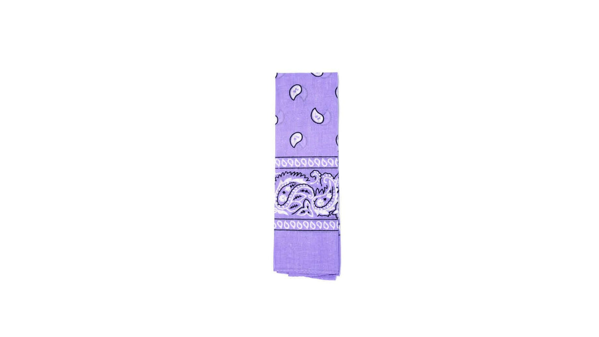 Bandana (Paisley) (Light Purple) Cotton