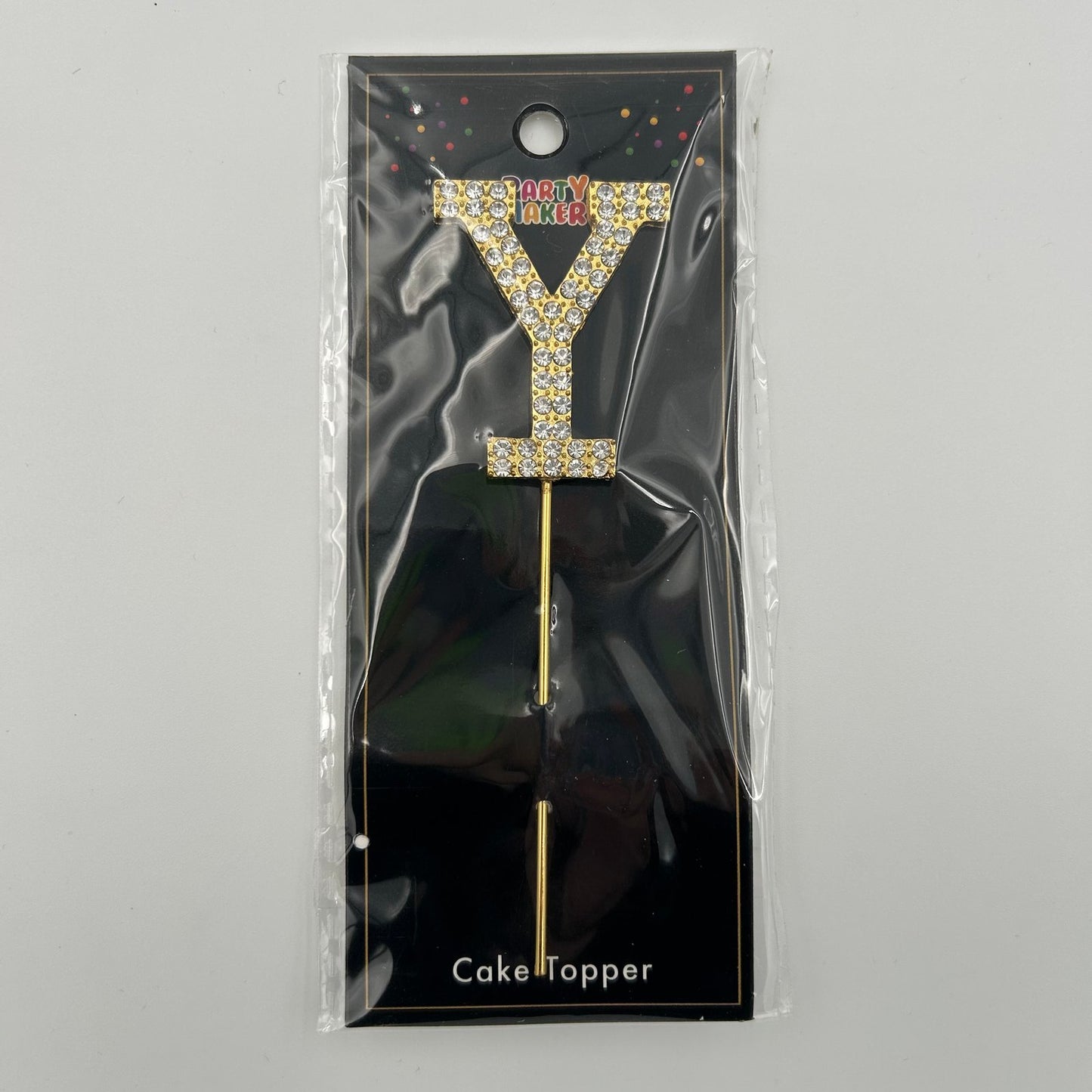 Gold Letter Cake Topper - Y image 0