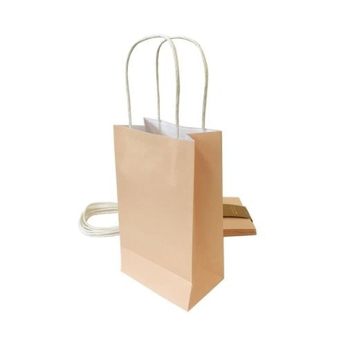 PAPER PARTYBAGS - PASTEL PEACH 5pk image 0