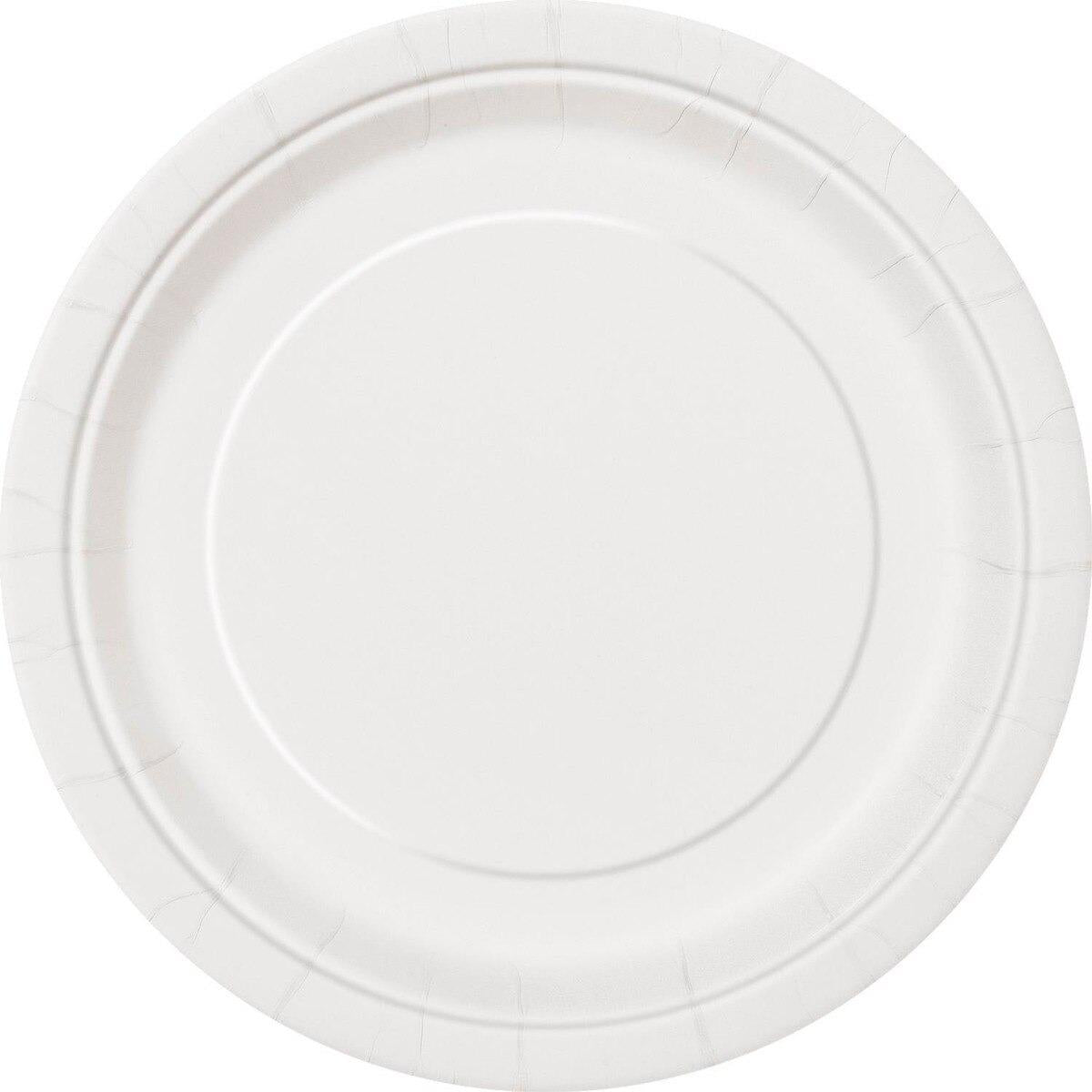 Bright White 23cm 8pk Paper Plates