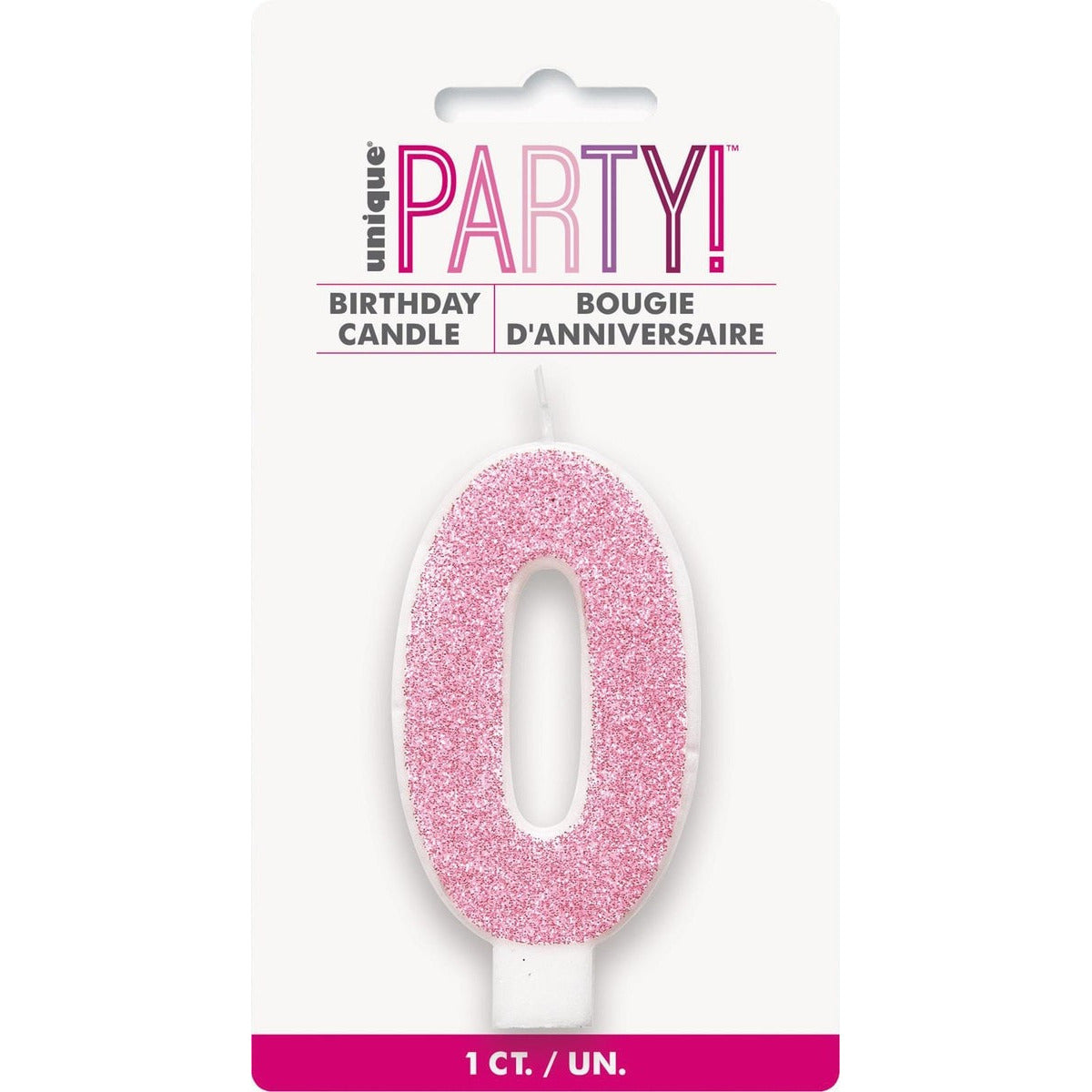 NUMERAL CANDLE 0 - PINK image 0