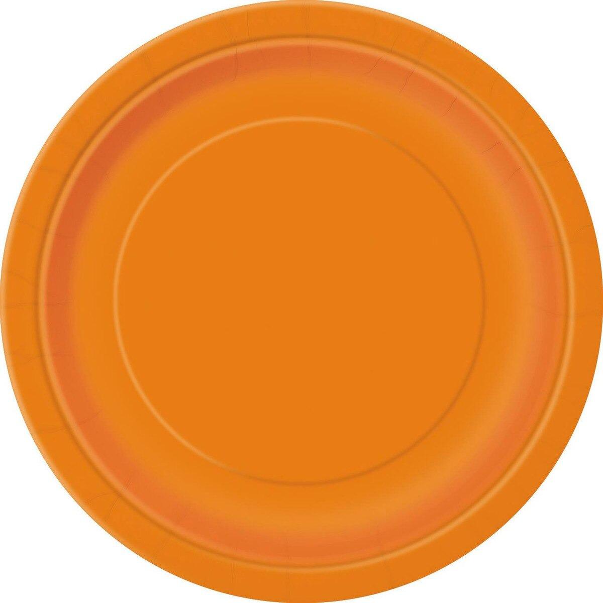Pumpkin Orange 17cm 8pk Paper Plates