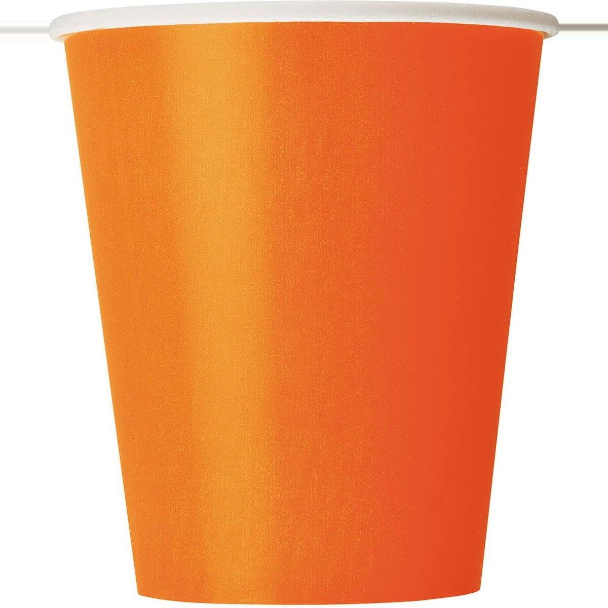 Pumpkin Orange 266ml 8pk Paper Cups