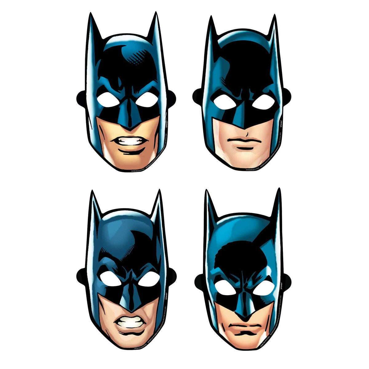 8 Batman Heroes Unite Paper Masks