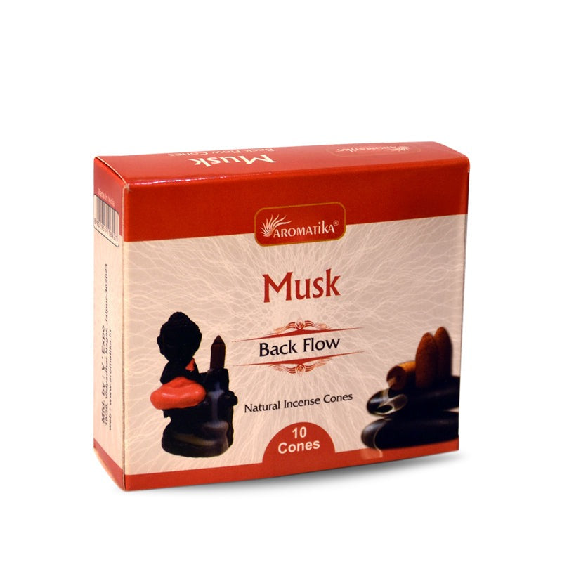 Aromatika Backflow Dhoop Cones Musk (Pack of 12) image 0