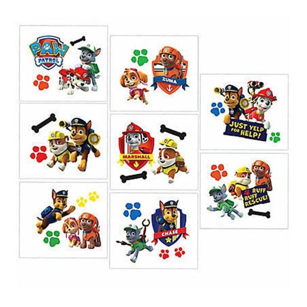 Paw Patrol Tattoos 8pk