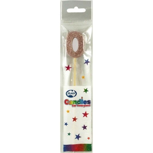 CANDLE ROSEGOLD GLITTER LONG STICK #0 image 0