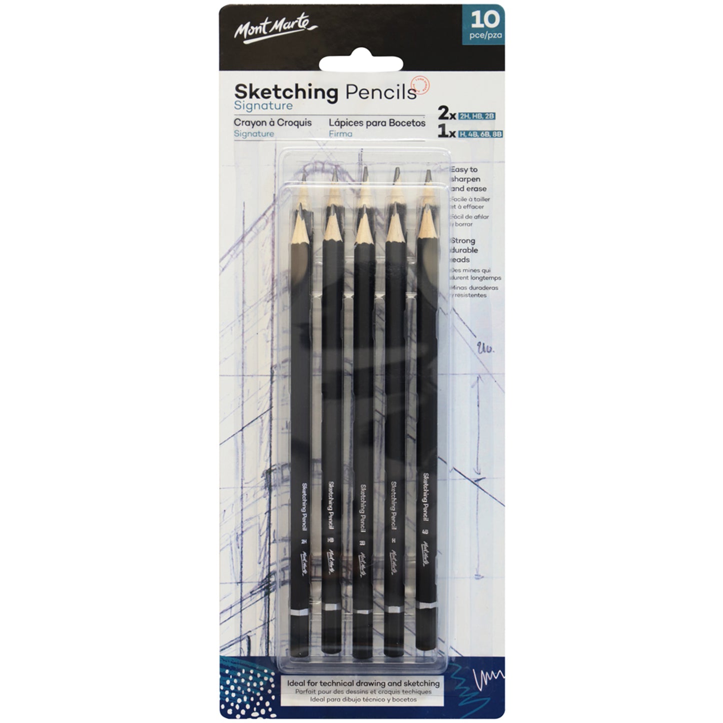 Sketching Pencils 10pc image 0