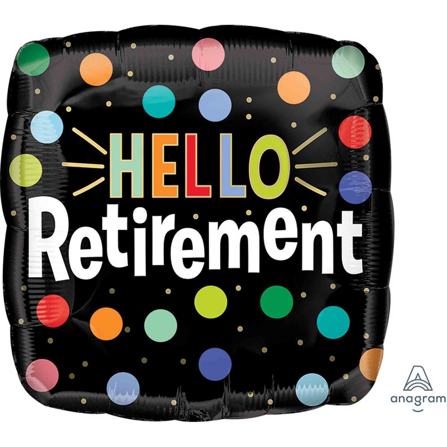 Standard Hello Retirement 40cm Foil Balloon